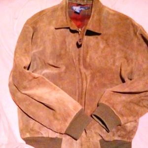 Authentic Ralph Lauren suede leather bomber jacket